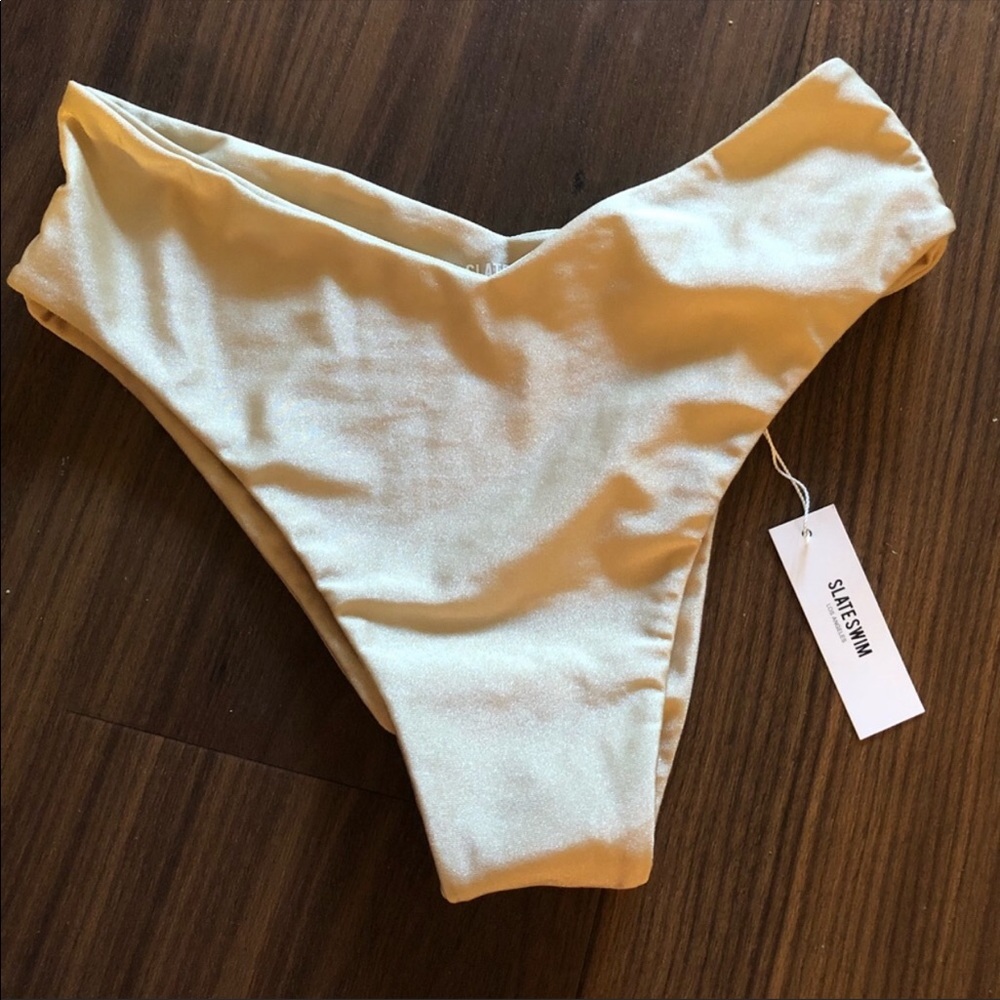 Slate swimwear never worn nude high rise bikini